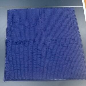 Navy Blue Quilted Fabric Square european pillow sham pottery barn